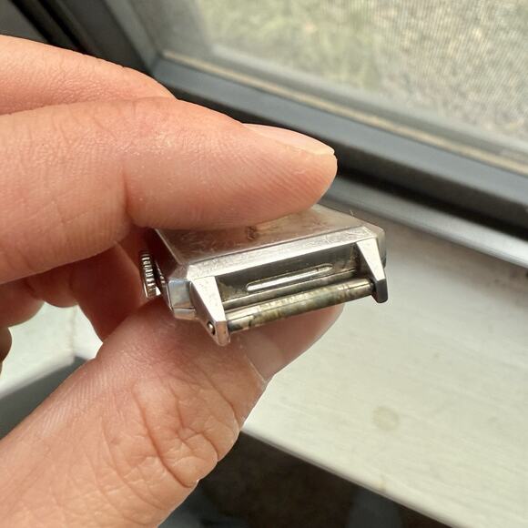 Vintage 30’s Elgin IWC Case 15 Jewels Manual Wind Square Watch Steel FOR PARTS - Picture 12 of 12